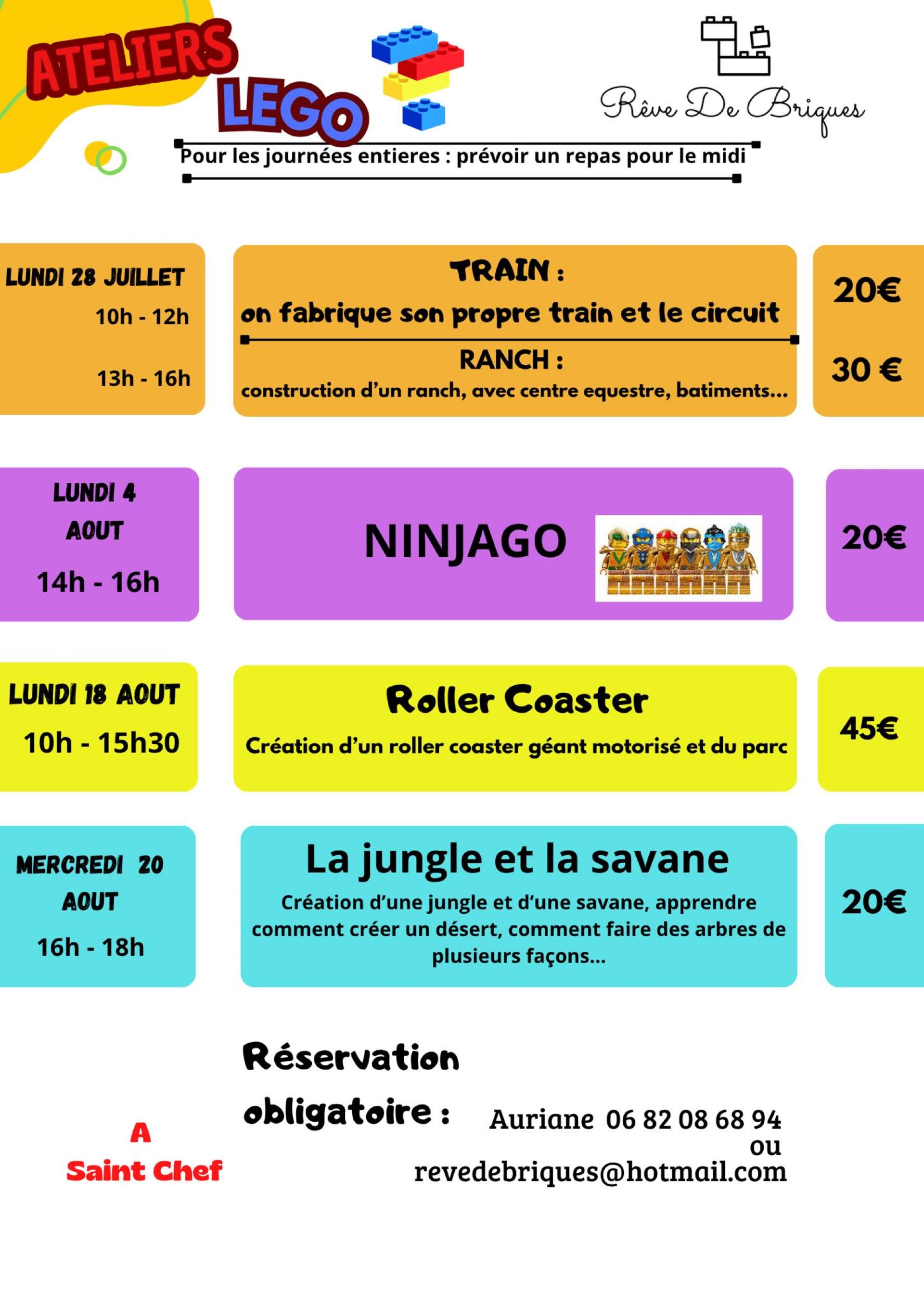Programme des ateliers Lego-Août 2025-Saint-Chef-Office de Tourisme des Balcons…