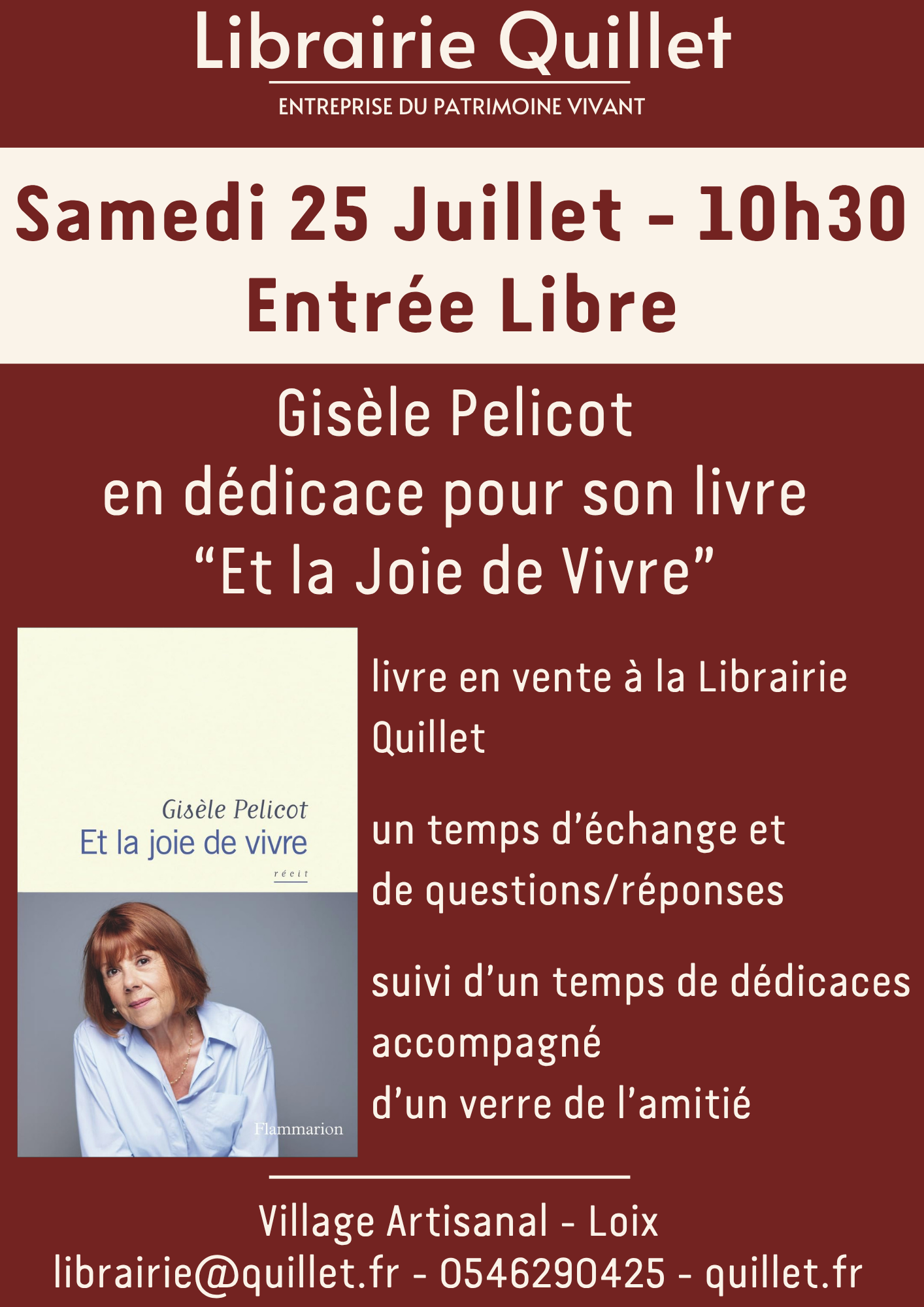 Gisèle Pelicot en dédicace à la Librairie Quillet