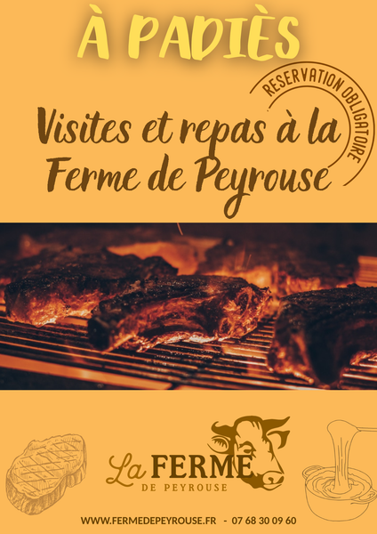 Repas et visites à la ferme de Peyrouse