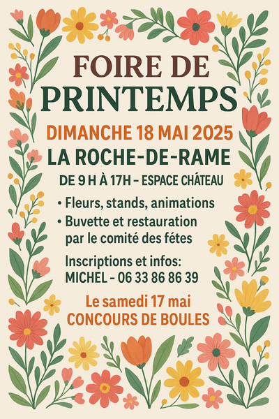 3ème Foire de Printemps de La Roche-de-Rame_La Roche-de-Rame