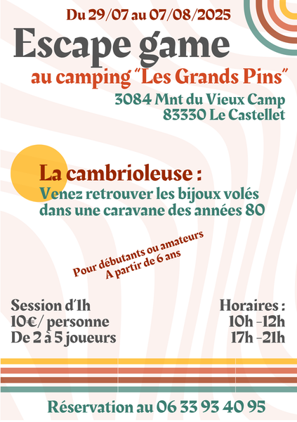 Escape Game au camping &quot;Les Grands Pins&quot;_Le Castellet
