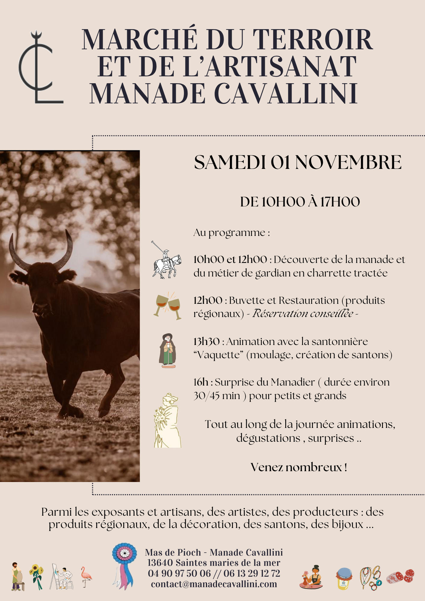 Marché du Terroir et de l’Artisanat à la Manade Cavallini