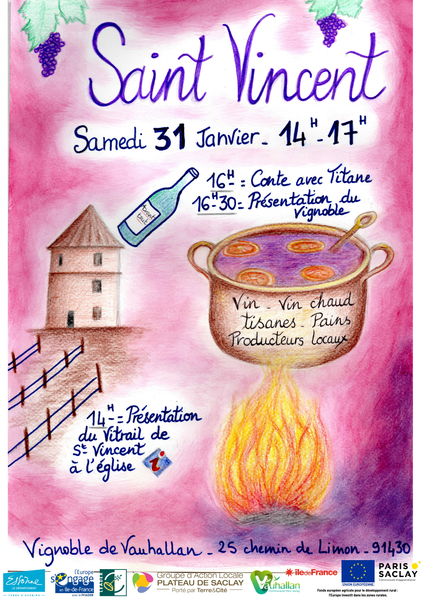 Saint Vincent au vignoble de vauhallan