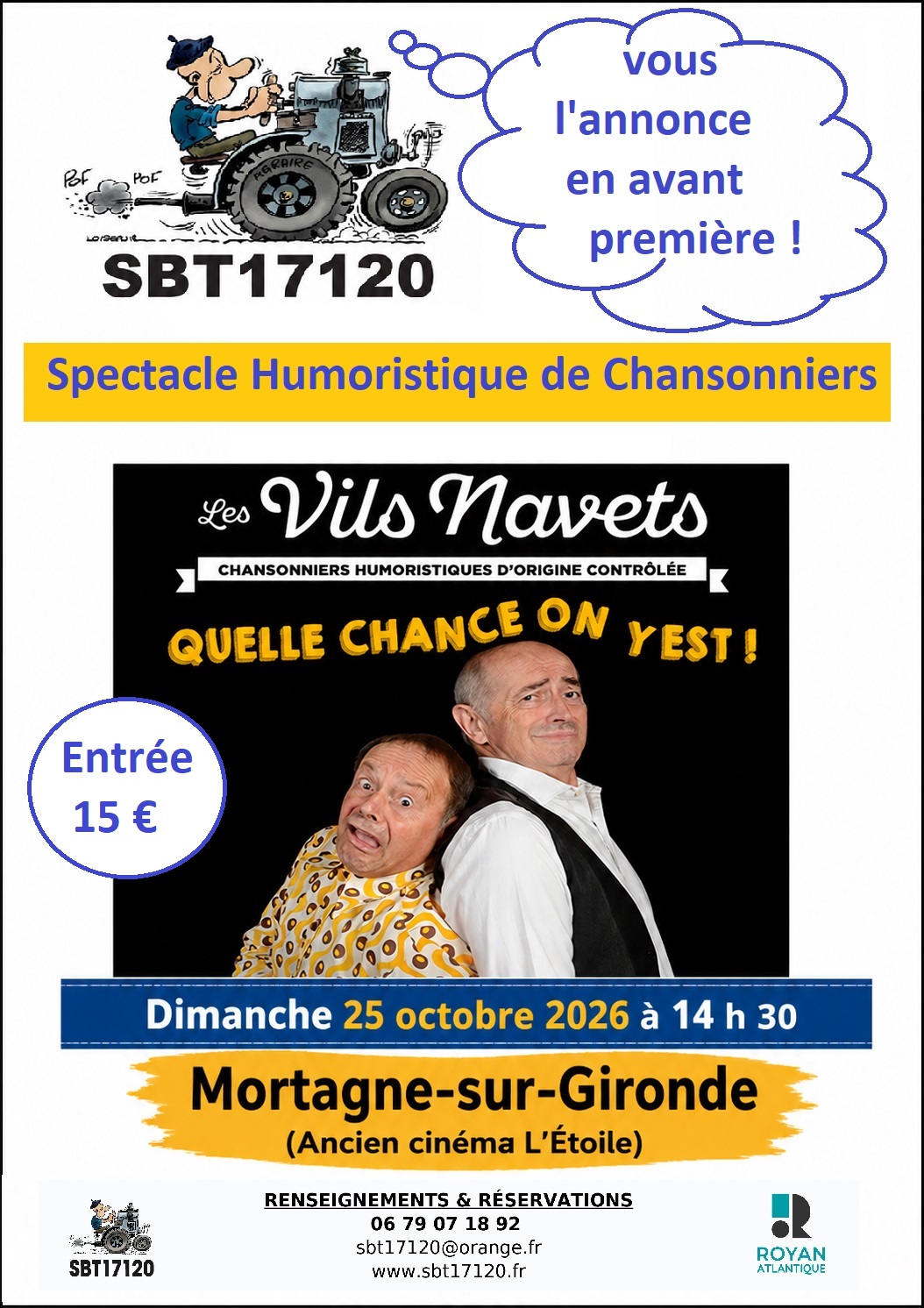 Spectacle humoristique de chansonniers