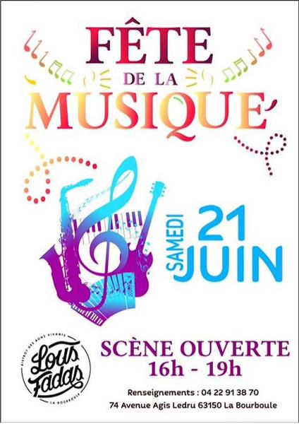Fête de la musique au Lous Fadas : scène ouverte