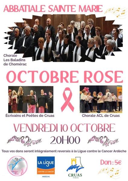 Concert Octobre rose à lanbbatiale de Cruas_Cruas