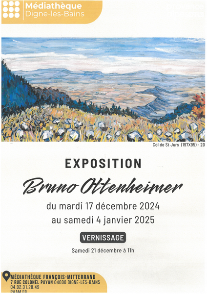 Exposition : Bruno Ottenheimer Du 17/12/2024 au 4/1/2025