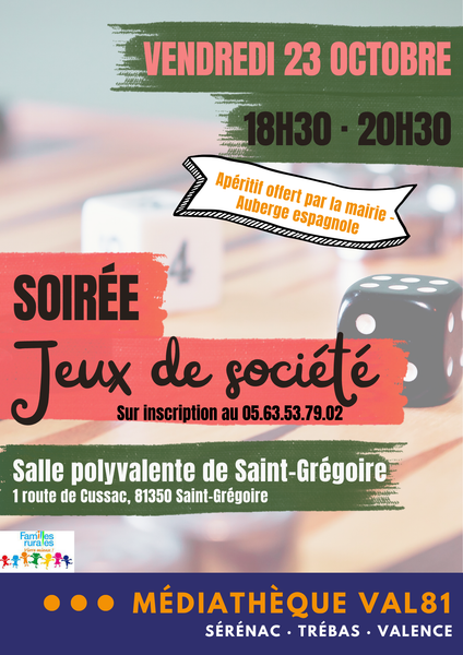 Soirée jeux de société