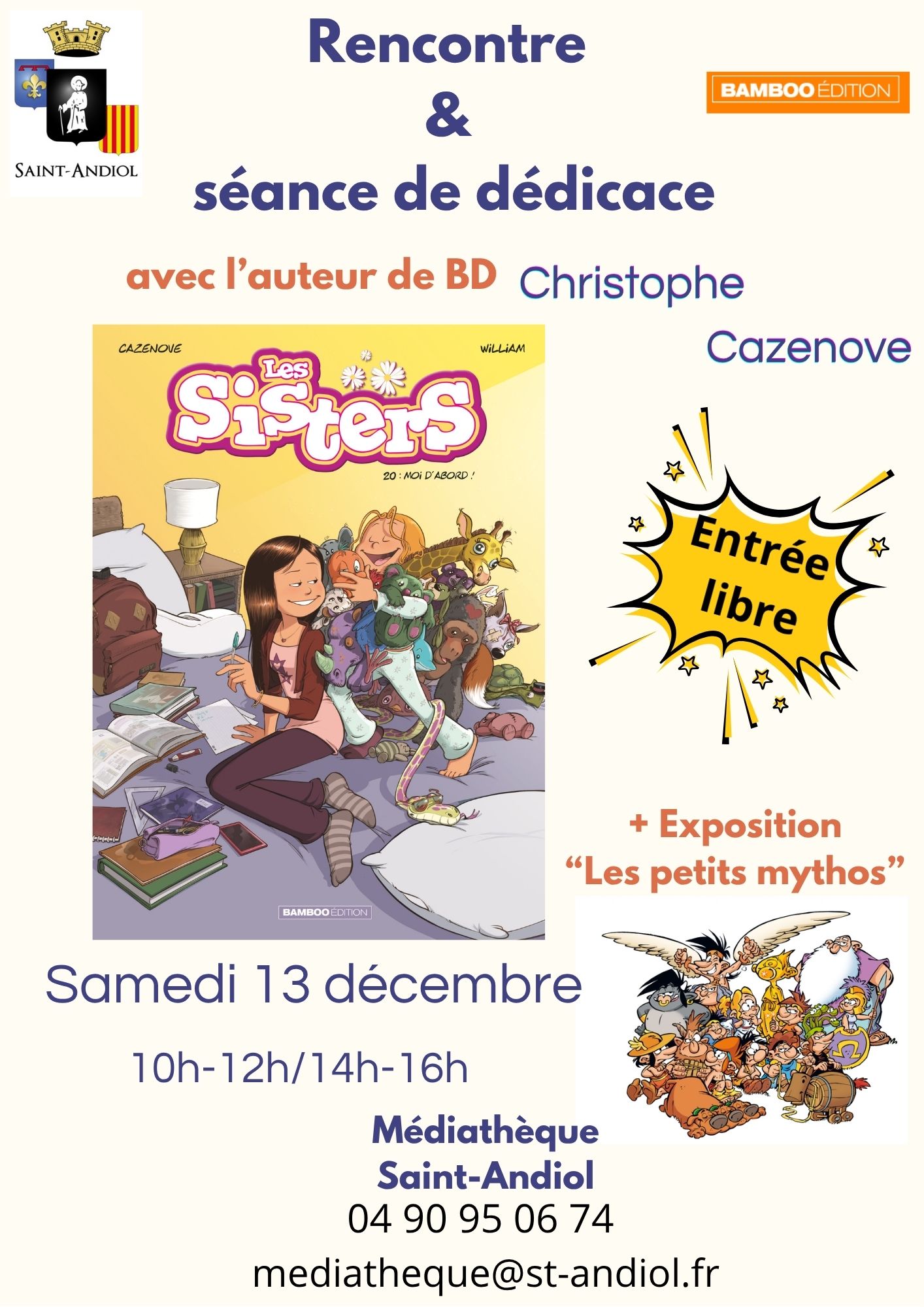 Rencontre et dédicace avec Christophe Cazenove
