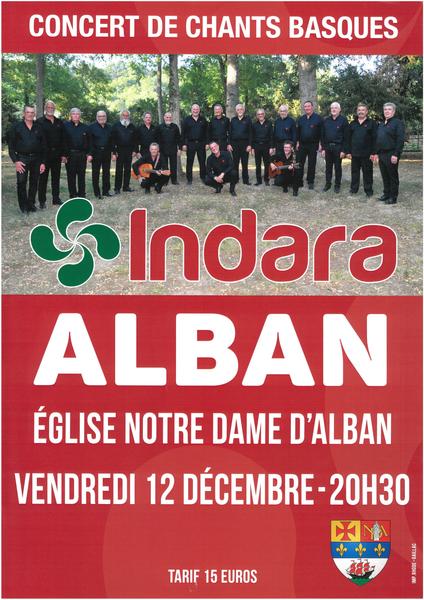 Concert – INDARA : chants basques