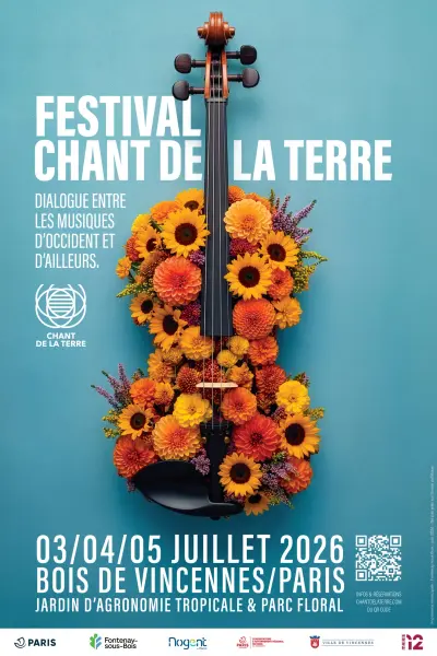 Affiche Festival Chant de la Terre au Jardin d'Agronomie Tropicale 