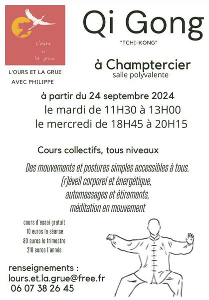 Qi Gong à Champtercier Du 1/10/2024 au 31/12/2025