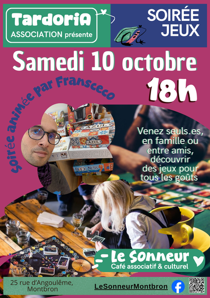 Soirée jeux de société