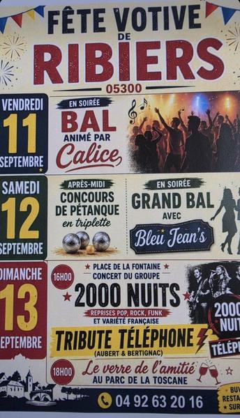 Fête votive de Ribiers : bal avec Blue Jean's
