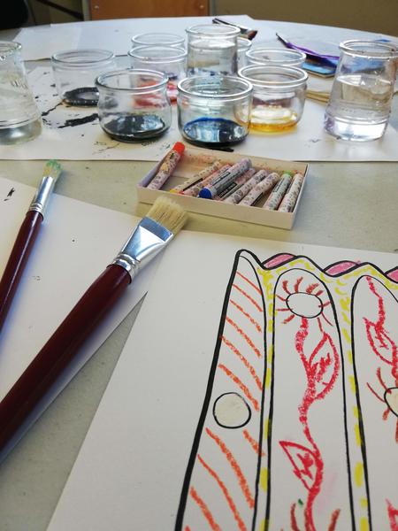 Atelier à l'eau à l'huile au musée de la Grande Guerre Atelier à l'eau à l'huile au musée de la Grande Guerre
