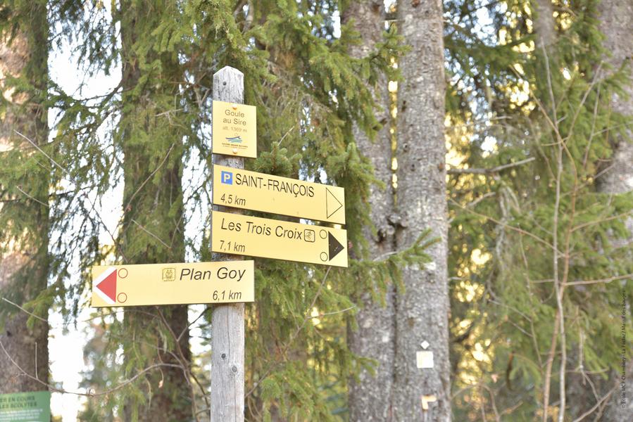 Piste VTC rouge Plan Goy Au départ de la Féclaz