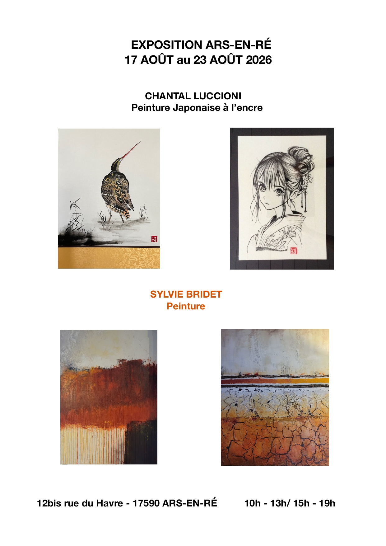 Exposition Chantal Luccioni et Sylvie Bridet - Peintures