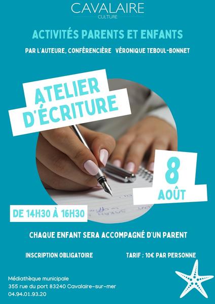 Atelier d'écriture : parents & enfants_Cavalaire-sur-Mer
