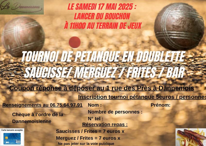 Tournoi de pétanque en doublette