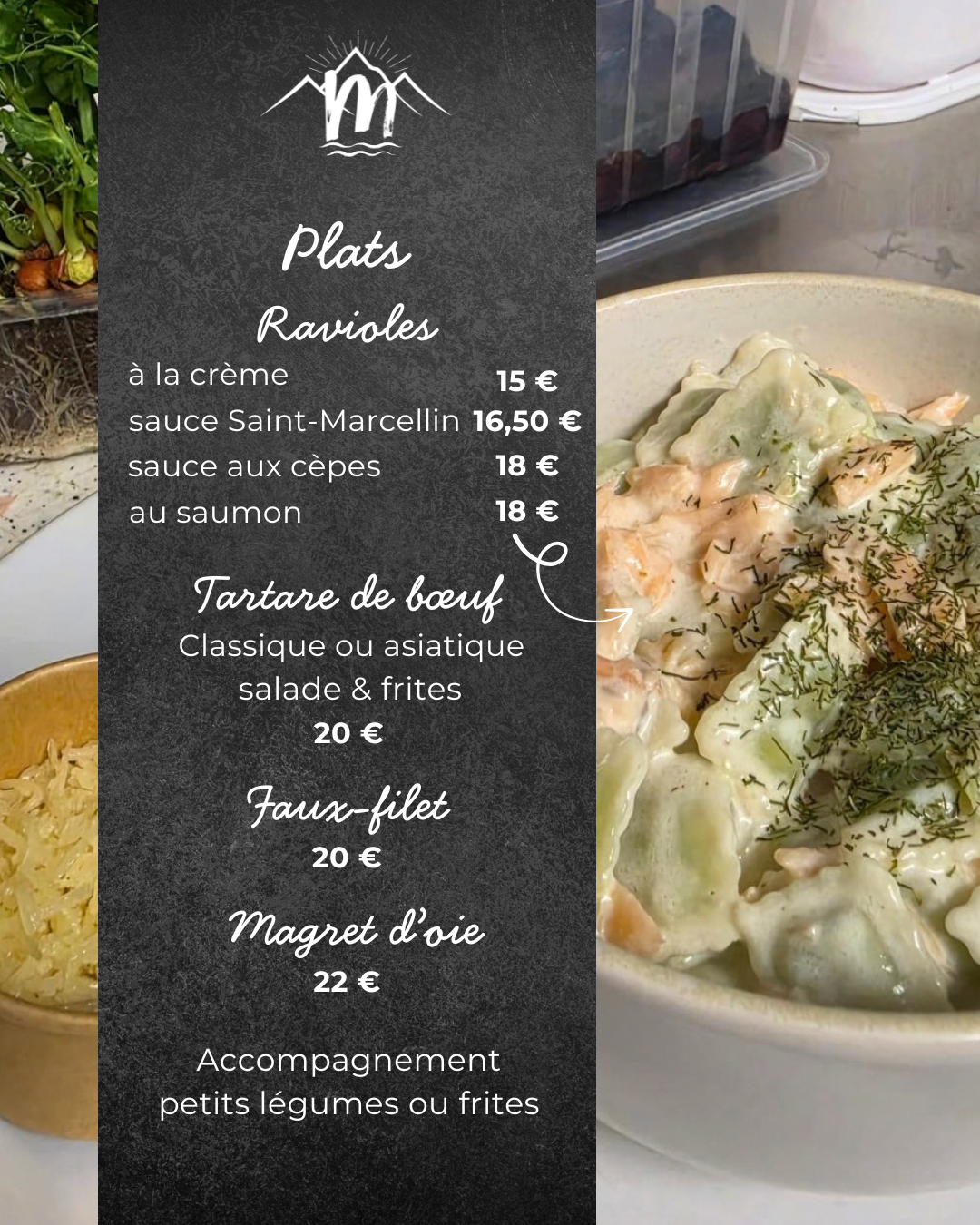 Les Plats à la carte