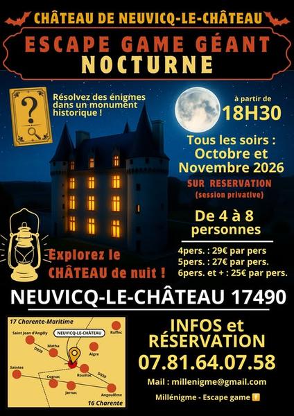 Escape game géant nocturne - Château de Neuvicq