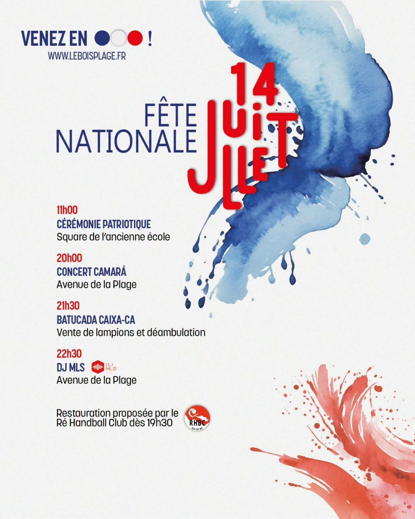 Concert, déambulation et Bal du 14 juillet