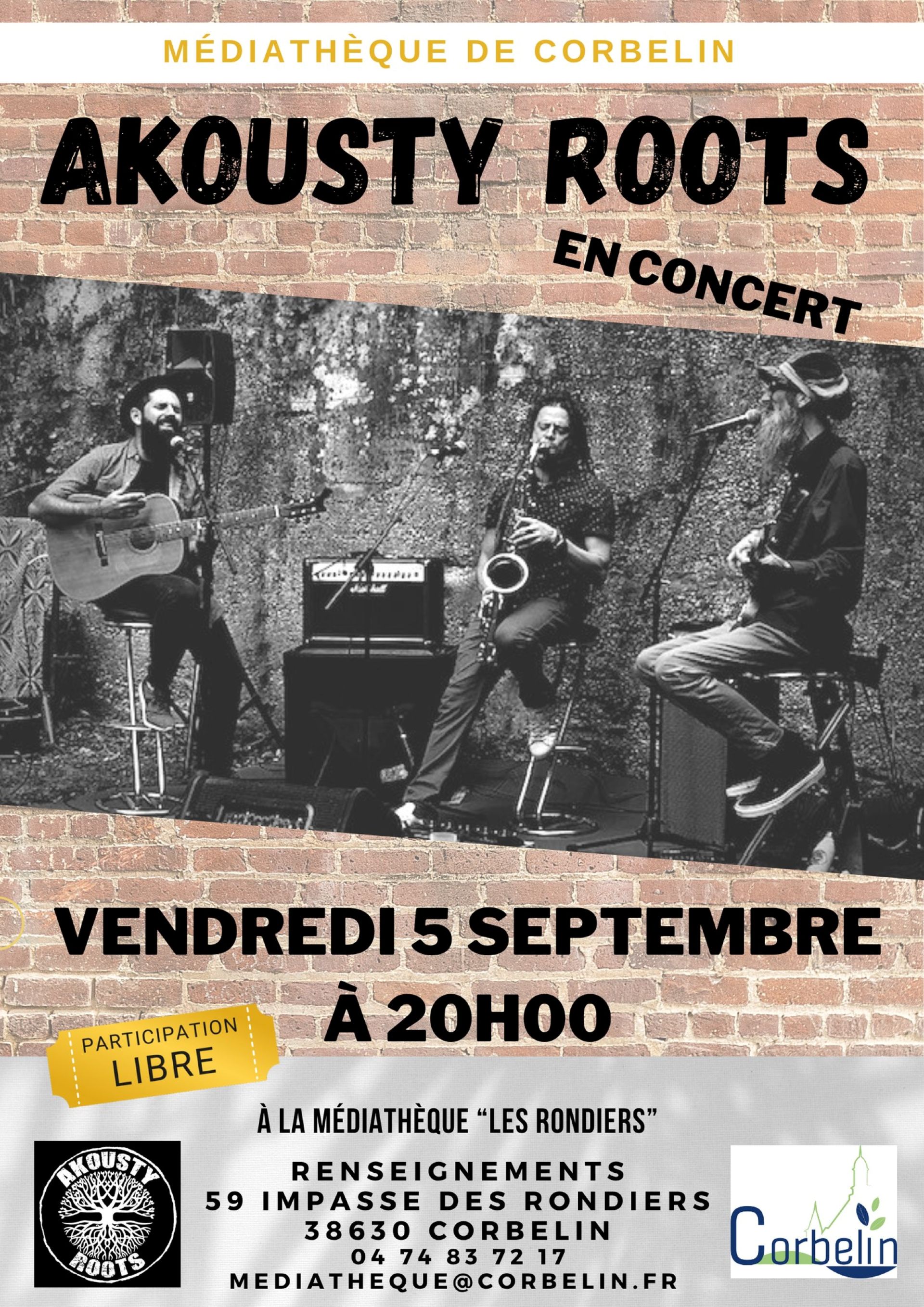 Concert d'Akousty Roots à la médiathèque de Corbelin - Balcons du Dauphiné