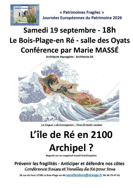 Conférence : L’île de Ré en 2100 Archipel ?
