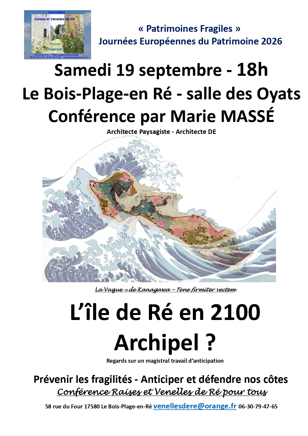 Conférence : L’île de Ré en 2100 Archipel ?