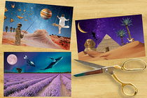 Atelier de Lulu : Carte postale d'un paysage imaginaire_Voiron