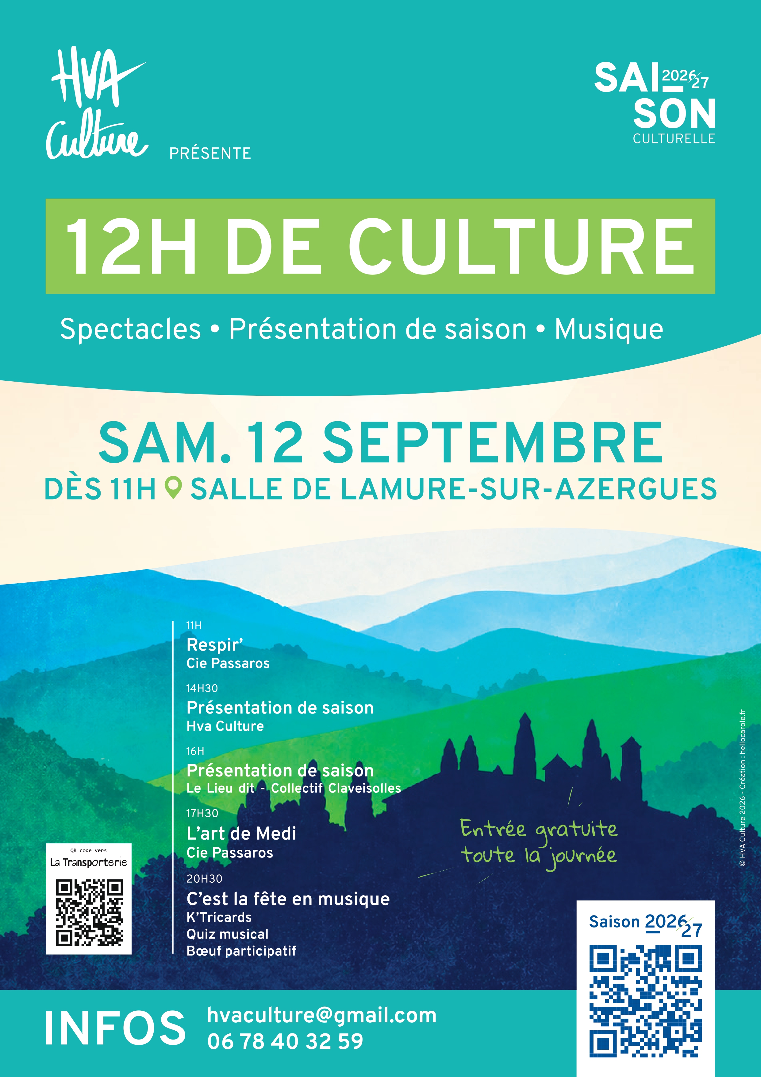 Affiche évènement de rentrée d'HVA Culture