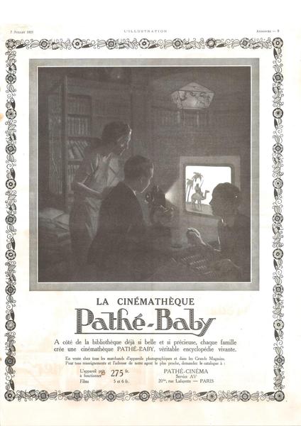 Affiche promotionnelle pour les projecteurs Pathé Baby 