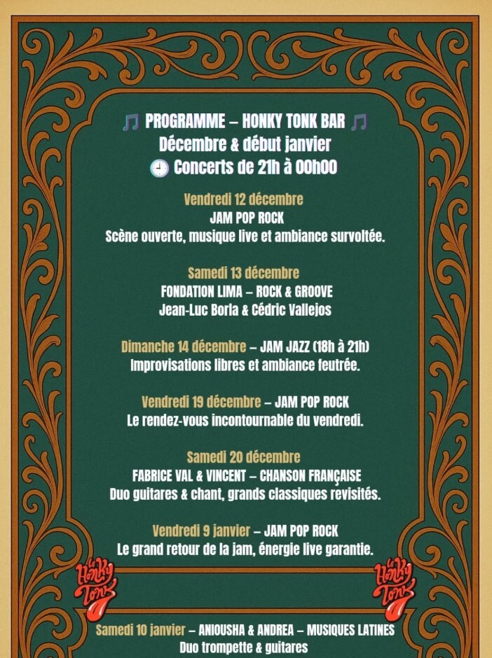 Programme – Honky Tonk Bar