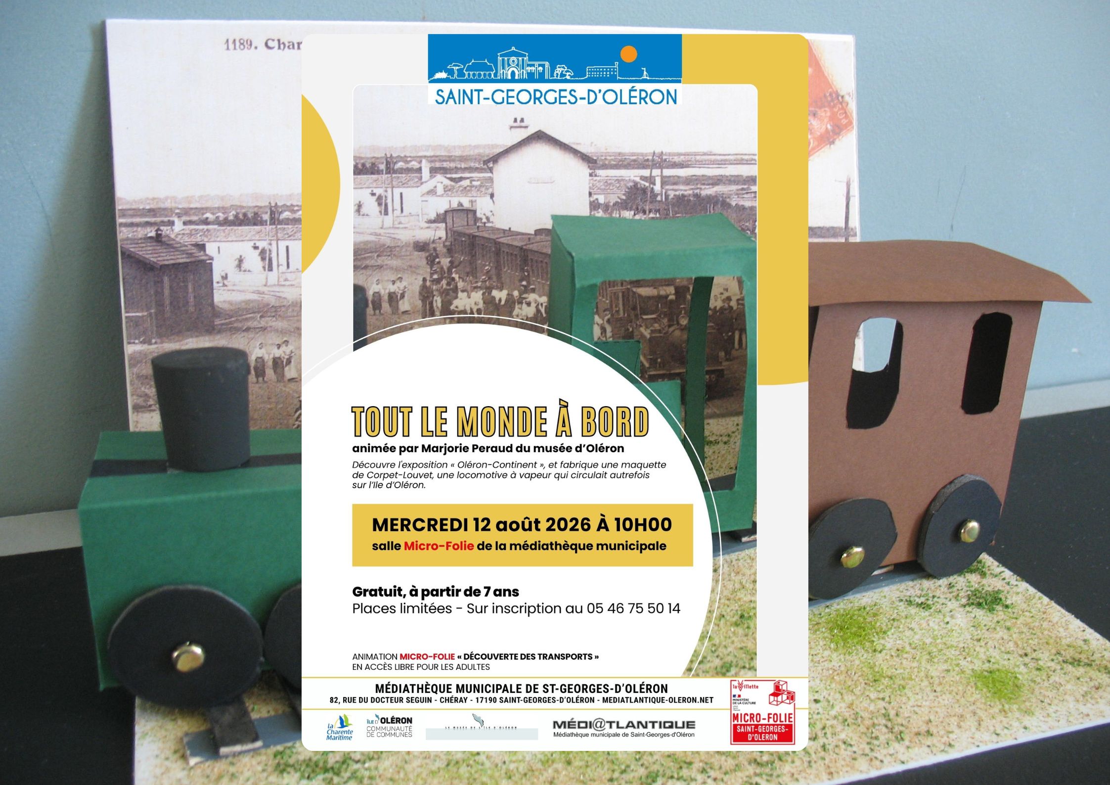 Atelier "Tout le monde à bord" animé par Marjorie Peraud du musée d’Oléron