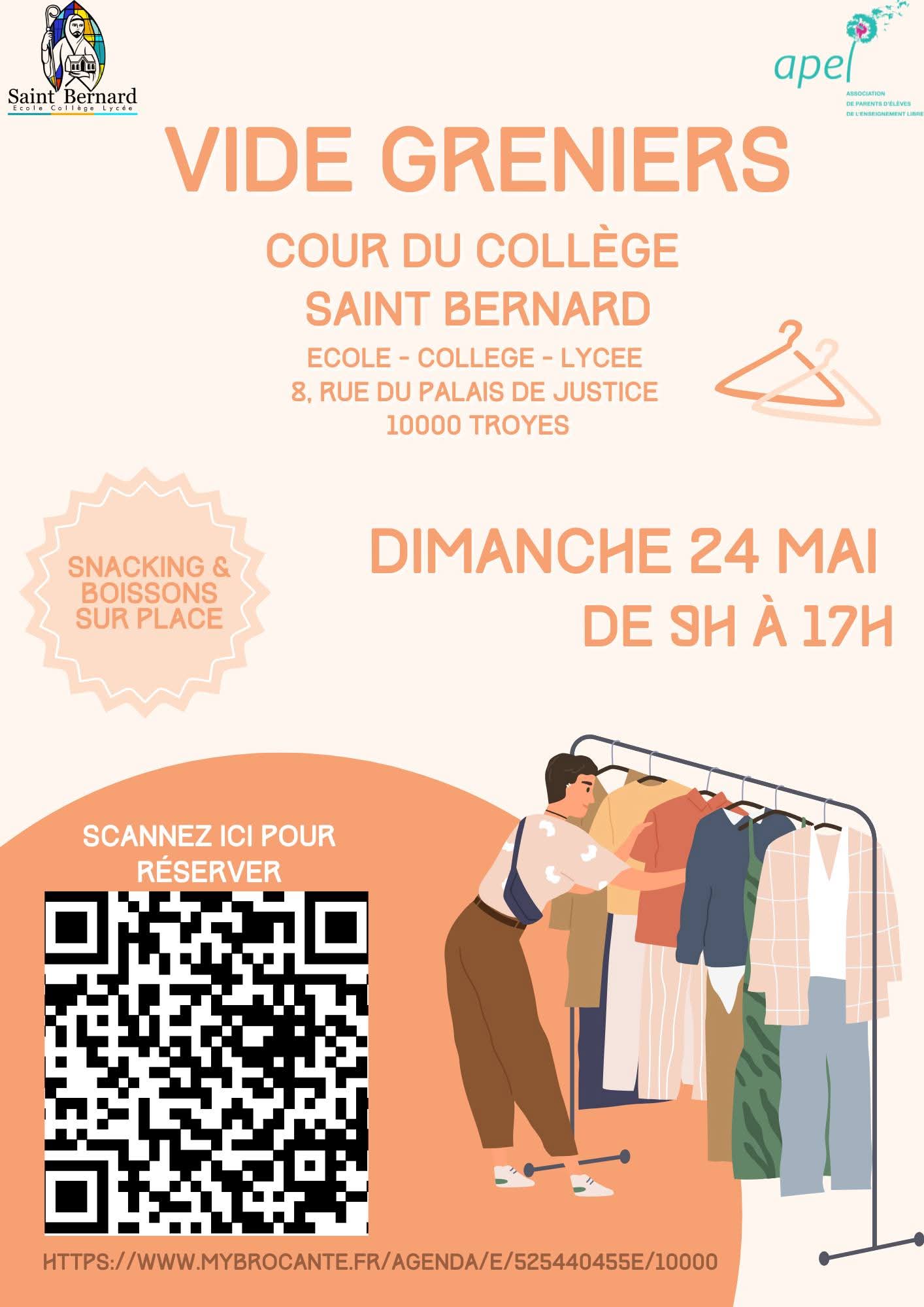 Vide-greniers de l'Ecole Collège Lycée Saint-Bernard — visuel événement