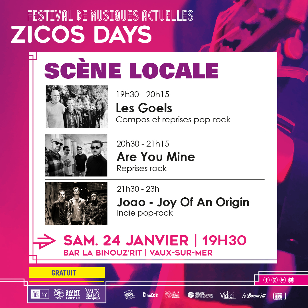 Soirée concert 3 groupes des Zicos Days