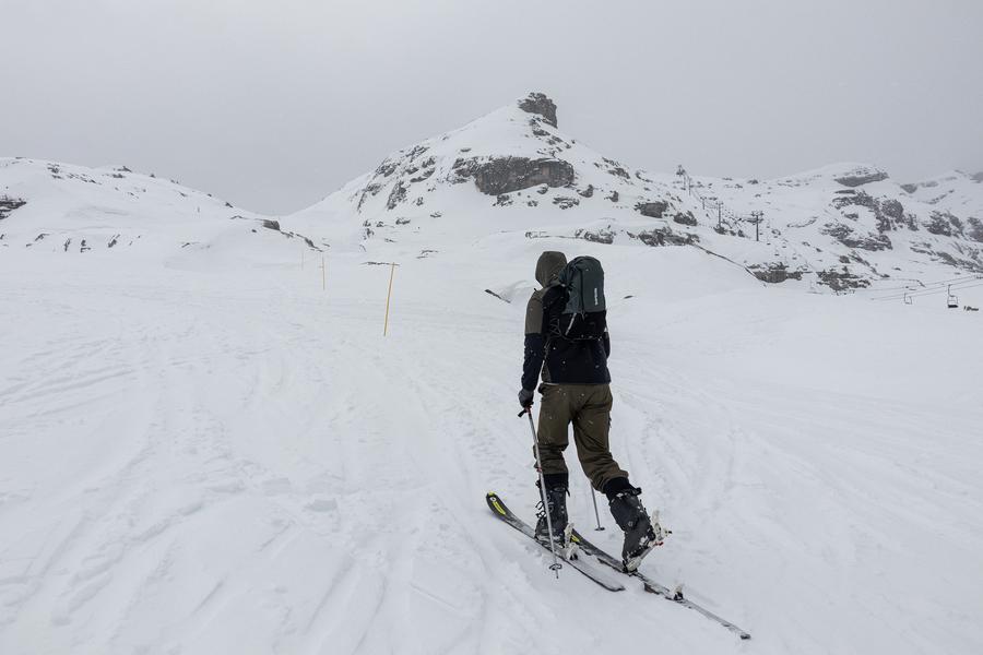 Ski touring route up Les Lindars