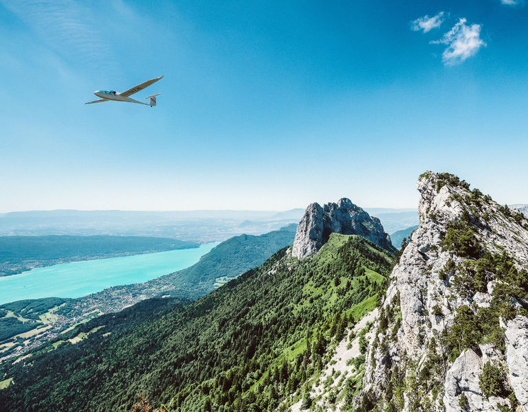 Aeroslide planeur Doussard Sources du lac d'Annecy