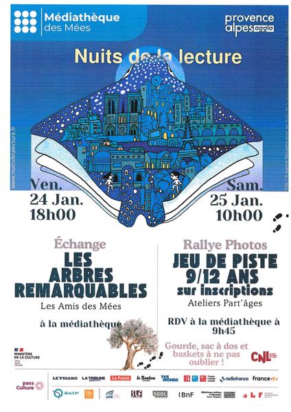 Nuit de la Lectrure " Les arbres remarquables" Le 24 janv 2025