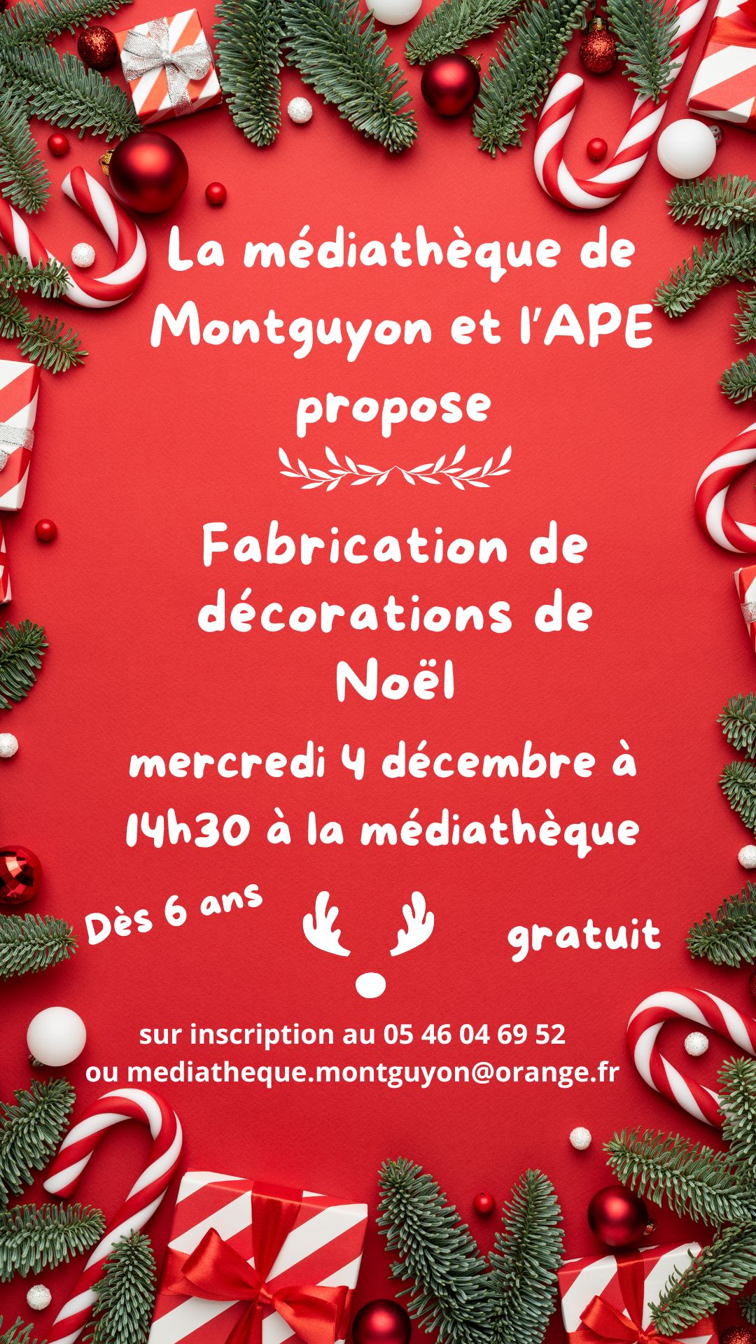 Atelier fabrication de décoration de Noël