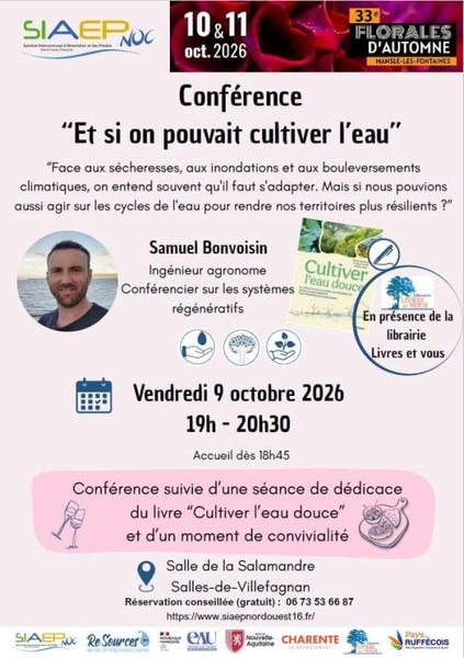 Conférence "et si on pouvait cultiver l'eau"