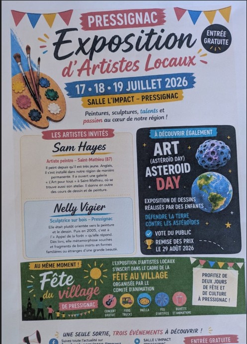 Exposition artistique durant la Fete du village
