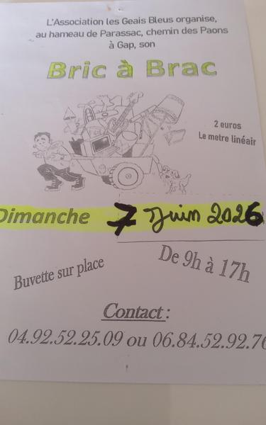Vide grenier de l’association de quartier les Geais Bleus.