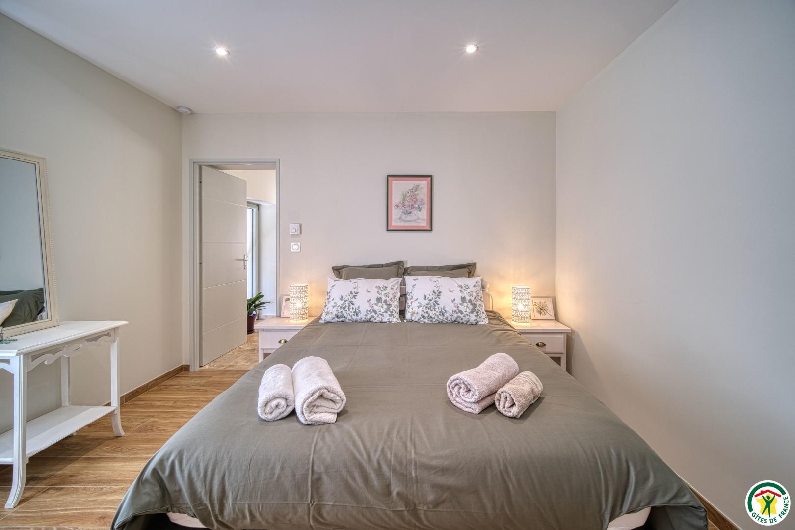 Chambre 1 : lit double 1x160.