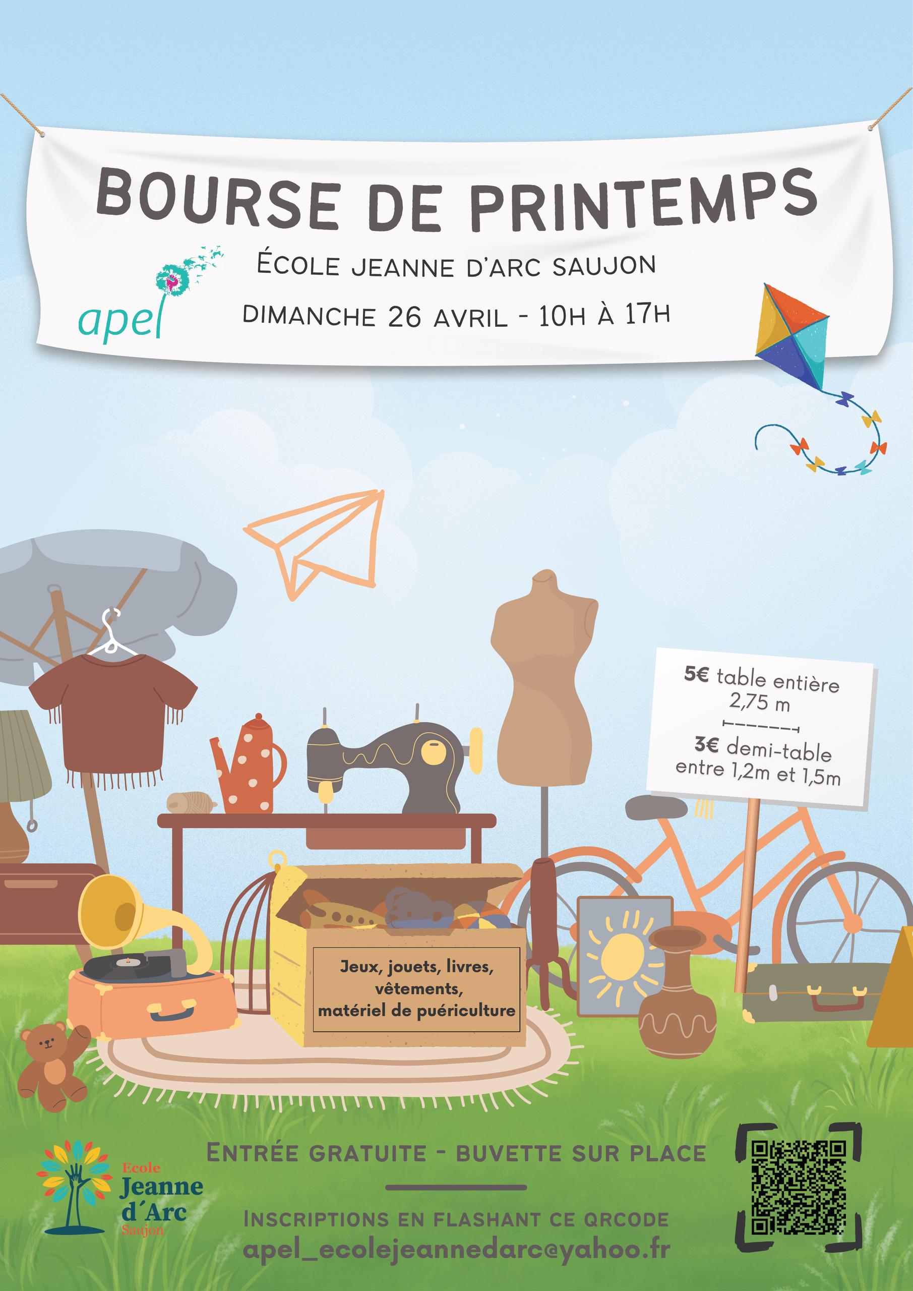 Bourse de printemps de l'école Jeanne d'Arc