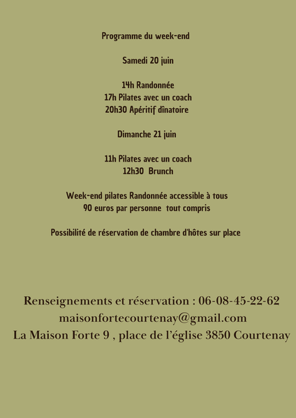 Week-end pilates et randonnée à la Maison Forte de Courtenay_Balcons du Dauphiné
