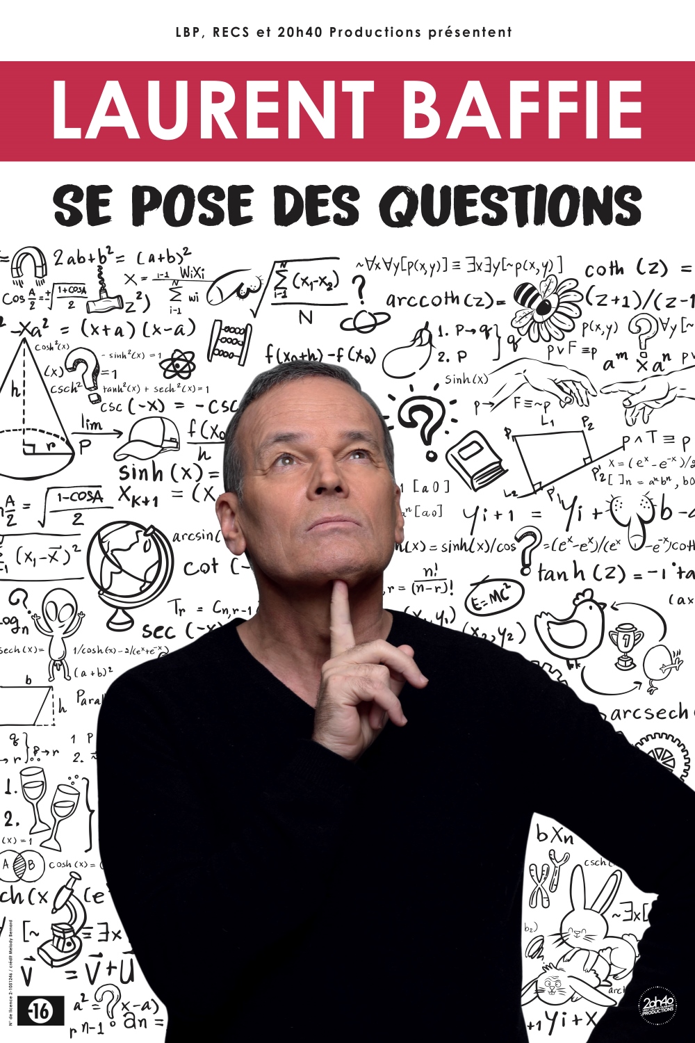 AFFICHE 40x60 cm Laurent Baffie Se pose des questions billetterie_BD