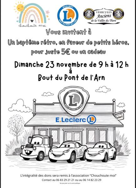 Baptême rétro pour les petits héros 