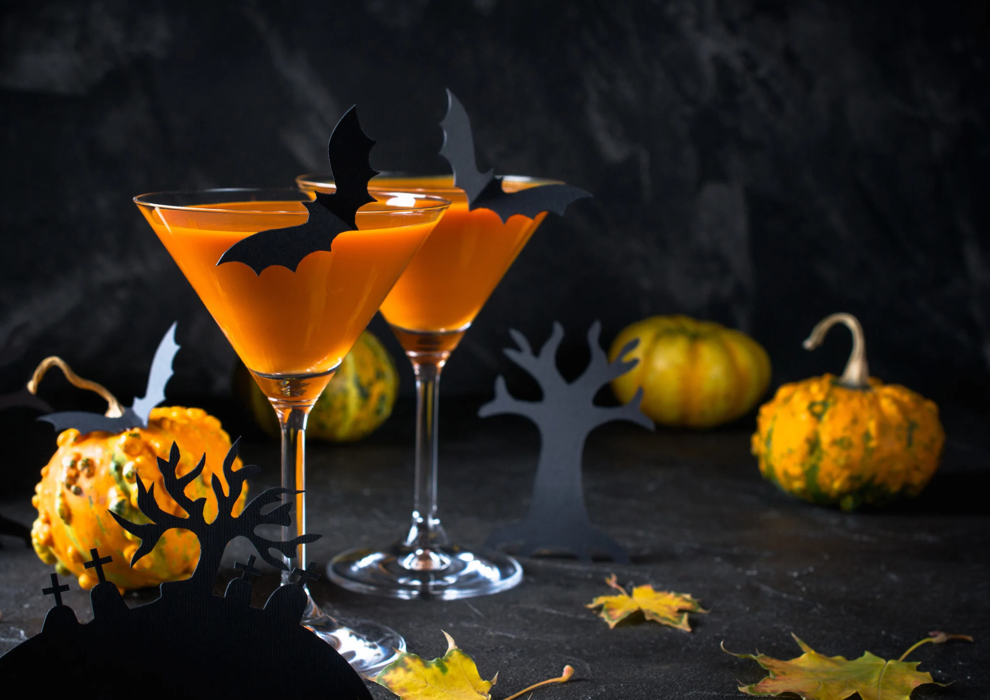 Cocktails d'Halloween au bar des graviers