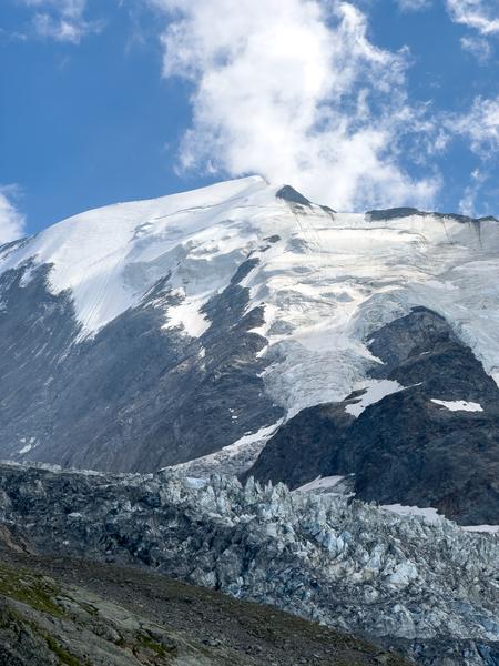 L'Aiguille de Bionnassay vue depuis le Nid d'Aigle